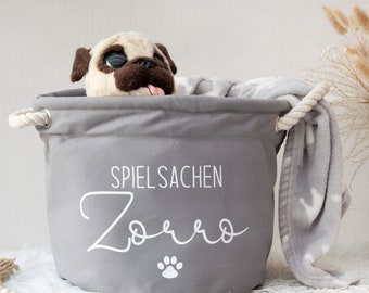Personalized Dog Storage Basket with Name Dog Lover Dog Toy Dog Basket Toy Storage Dog Bed Dog House