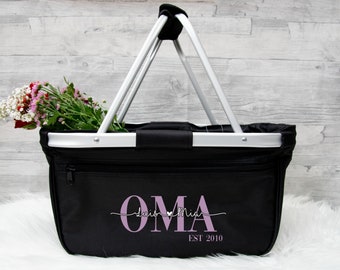Einkaufskorb personalisiert, Einkaufstasche mit Namen, Muttertagsgeschenk, personalisierte Geschenke, Weihnachtsgeschenke Frauen, Shopper