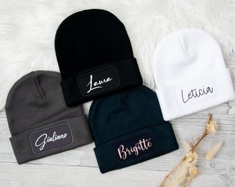 Beanie Cap Personalized with Name, Christmas Gift, Personalized Cap, Winter Cap Children and Adults, Children's Cap