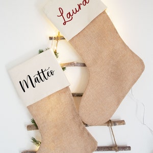 Nikolausstrumpf, Nikolausstiefel personalisiert, Weihnachtsstrumpf mit Name, Weihnachten, Adventskalender Nikolaussack, Geschenke für Kinder