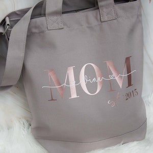 Mom Bag | Mama Tasche | Filztasche Shopper | Umhängetasche personalisiert mit Kindernamen und Geburtsjahr | Weihnachtsgeschenk |