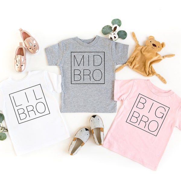 Geschwistershirt lil bro | mid bro | big bro | little brother | Geburtstagsshirt | Namensshirt | Body | Handmade | personalisiert | Birthday