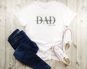 Dad Est | Papa since Hoodie personalisiert , Sweater ,T-Shirt | Hoodie, Dad Shirt | Sweater personalisiert | Vatertagsgeschenk | Geburtstag