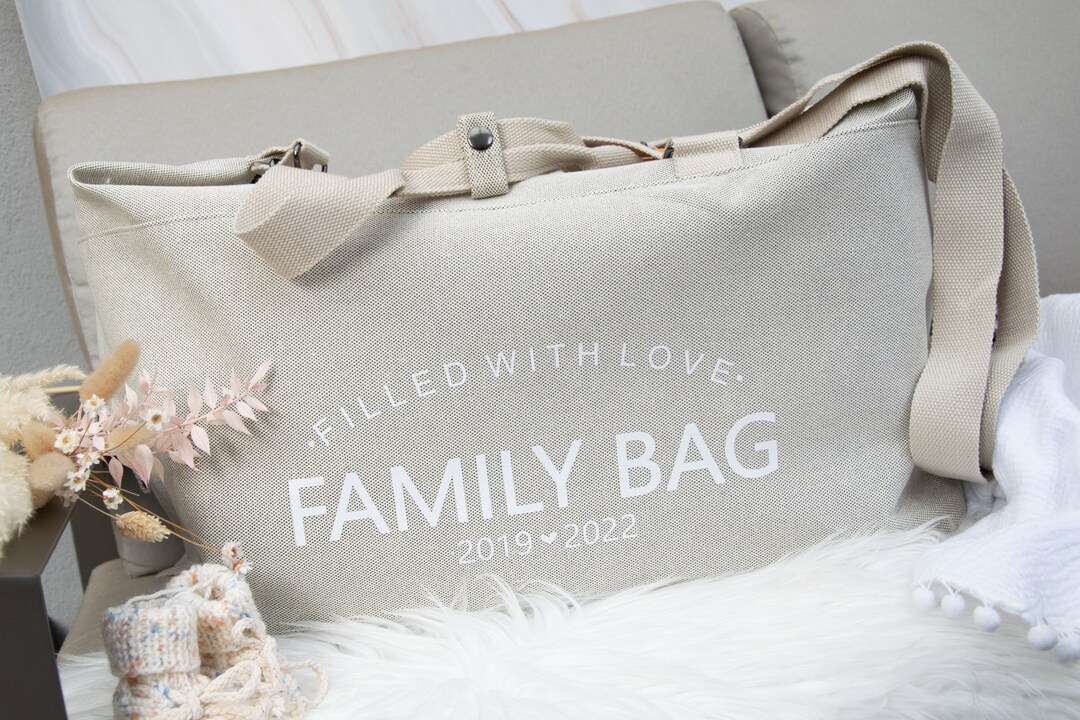 Family Mommy Bag, Mom Bag, Hospital Bag, Birth Gift, Travel Bag