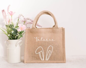 Easter, Easter Bag, Easter Basket, Jute Bag Easter, Easter Basket Personalized, Easter Bag Jute, Easter Kids Gift with Name, Nest
