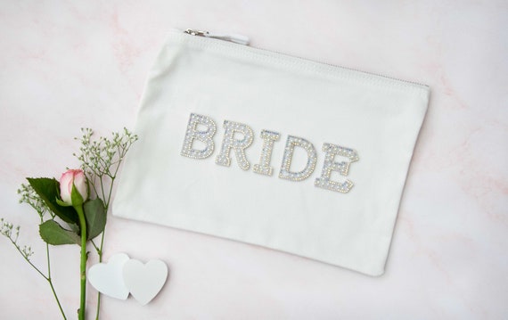 Clutch Bridal Wedding Bag Groomswoman Bridesmaid Personalized with Name Bridal Bag Handbag Gift Idea Mother's Day Pouch Jga
