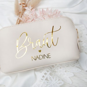 Clutch Braut Hochzeit Tasche Trauzeugin Brautjungfer personalisiert mit Namen, Brauttasche Handtasche Geschenksidee, Pouch, Täschchen Bild 1