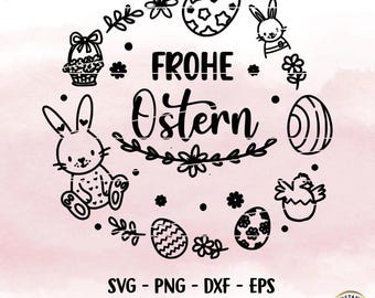 Plotterdatei Ostern, Digistamp Frohe Ostern png, Laserdatei Ostern, Deutsche Sprüche Svg, Frühling png, Clipart Hase, Osterei svg, Digital