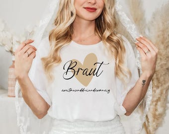 Junggesellinnenabschied Shirt, Jga Shirt personalisiert, Team Braut Shirts, Geschenk Hochzeit, Braut Shirt, Brautjungfern, Trauzeugin