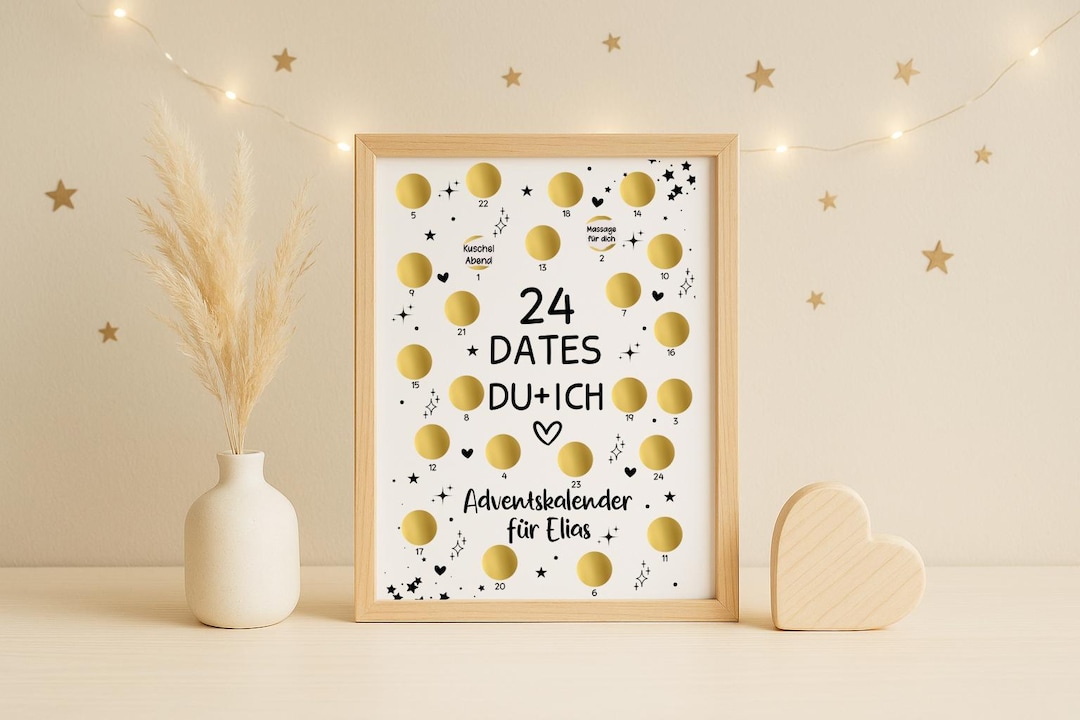 Advent Calendar for Girlfriend Scratch-off – 24 Dates You + Me