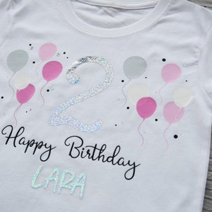 Birthday shirt balloon, birthday T-shirt, party, birthday, birthday, shirt, personalized with name, gift idea children,