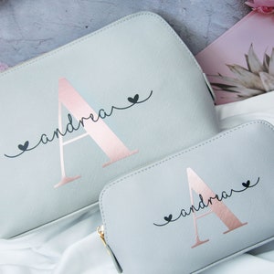 Kosmetiktasche personalisiert mit Name, Personalisierter Kosmetikbeutel, Kosmetik, Tasche, Schminktasche, Geschenke für Frauen, Weihnachten