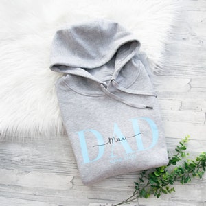Dad Papa since Hoodie personalisiert , Sweater ,T-Shirt Hoodie, Dad Shirt Sweater personalisiert Vatertagsgeschenk Geburtstag Bild 2