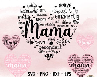 Mother&#39;s Day plotter file, mom svg, png, plotter, digistamp, Mother&#39;s Day, family plotter file, Cricut, The best mom, heart svg