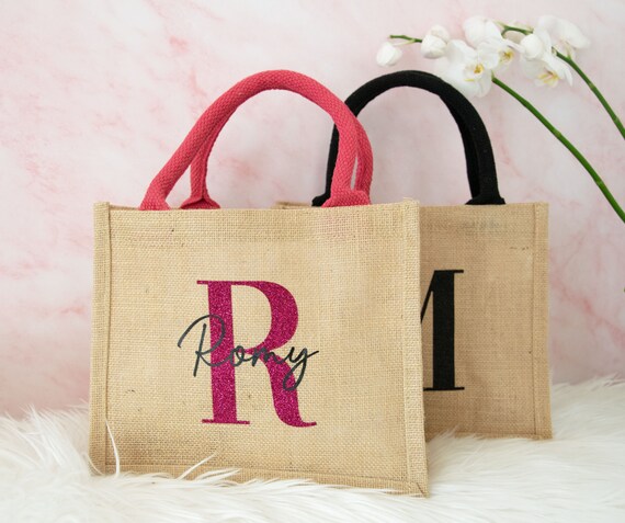 Jute Bag With Name Mom Bag Gift Idea Personalized Jute - Etsy