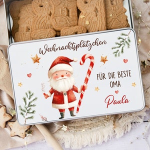 Keksdose personalisiert, Plätzchendose Weihnachten, Personalisierte Keksdose Weihnachten, Oma und Opa, Vorratsdose, Weihnachtsgeschenke
