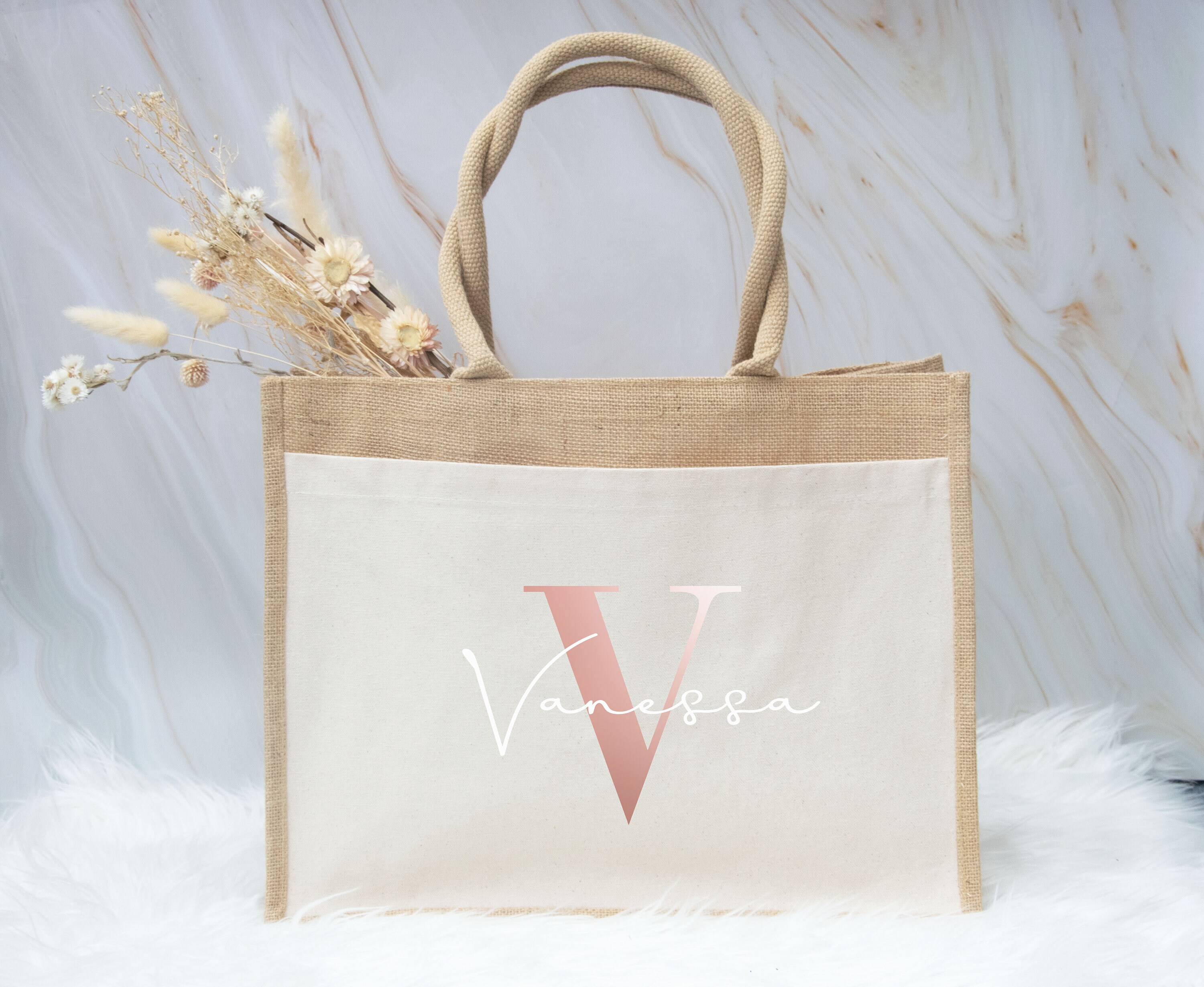 Huuraa Sacco Di Juta Servus Schriftzug Borsa Per La Spesa Gift Shopper
