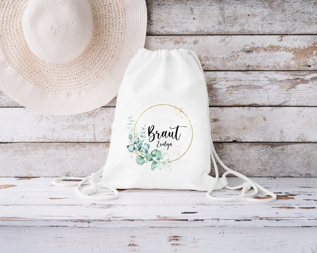 8-teiliges Braut Team Set – Kordelzug-Turnbeutel Mit Armband Für JGA & Hochzeit