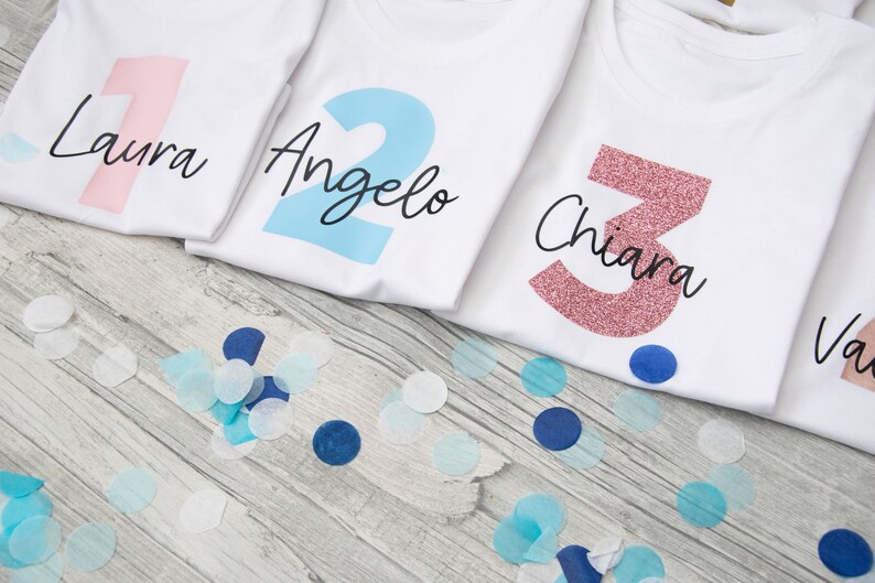 Geburtstagsshirt mit Zahl und Name Babybody TShirt Etsy