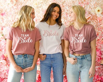 Junggesellinnenabschied Shirt, Jga Shirt personalisiert, Team Braut Shirts, Geschenk Hochzeit, Braut Shirt, Brautjungfern, Trauzeugin