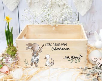 Wooden Easter Box, Easter Basket, Personalized Easter Nest, Easter for Kids, Easter Gift for Children, Easter Basket Gifts for Kids