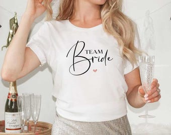 Junggesellinnenabschied Shirt, Jga Shirt personalisiert, Team Braut Shirts, Geschenk Hochzeit, Braut Shirt, Brautjungfern, Trauzeugin