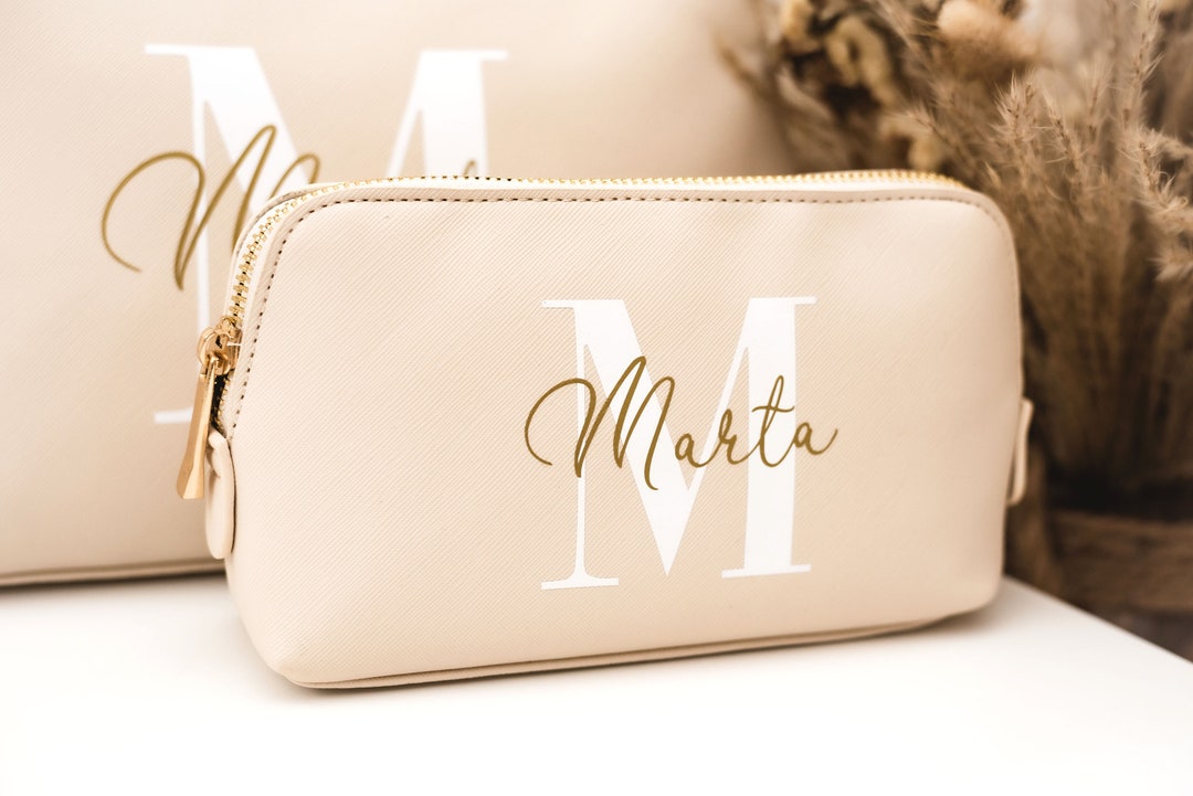 AOYEGIC Braut Make-Up Tasche Set - Praktische Kosmetiktasche Mit Karte Für Hochzeiten