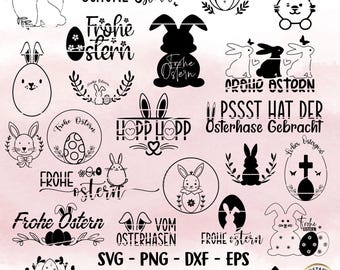 Plotterdatei Ostern, Digistamp Frohe Ostern png, Laserdatei Frühling, Deutsche Sprüche Svg, Frühling png, Clipart Hase, Osterei svg, Digital