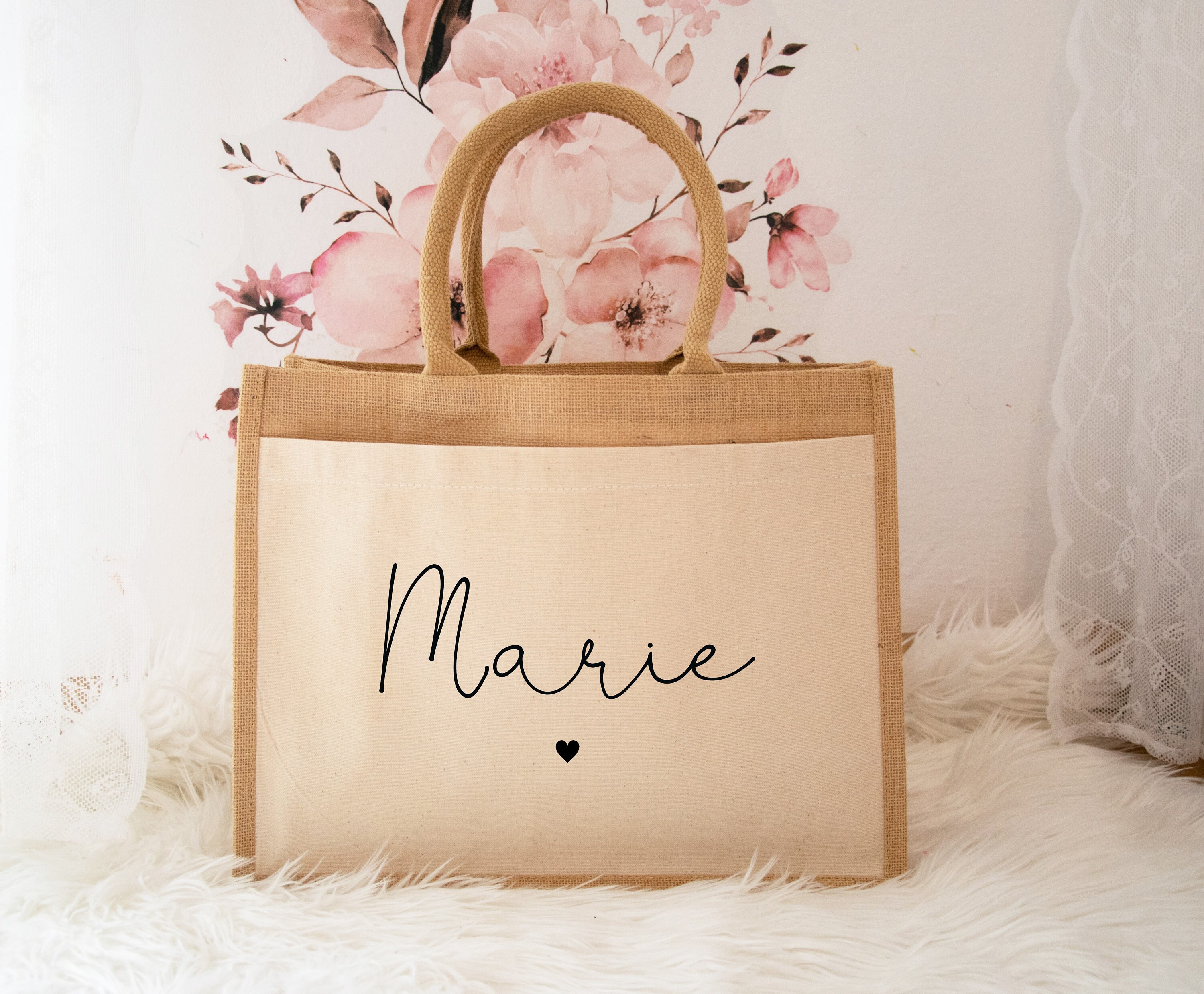 Jute bag, bag, mom bag, gift idea, personalized jute bag, gift, jute,…