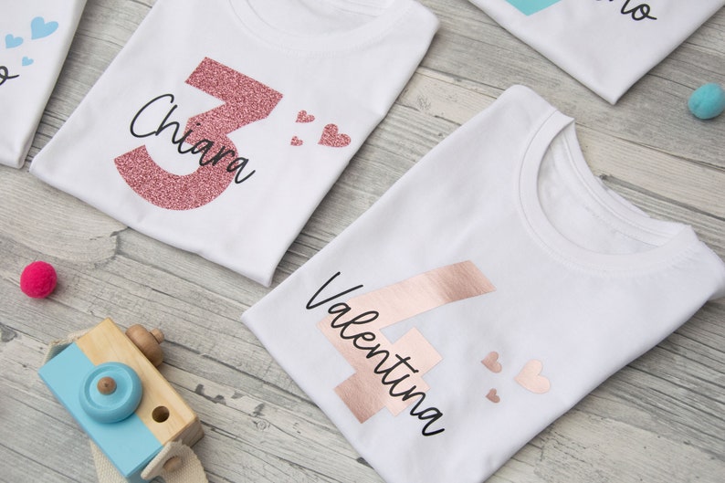 Geburtstagsshirt mit Zahl und Name Babybody TShirt Etsy.de