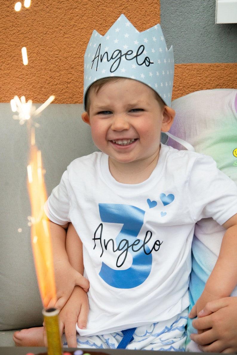 Geburtstagsshirt mit Zahl und Name Babybody TShirt Etsy.de