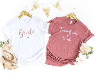 JGA Shirt | T-Shirt JGA| Braut & Team Braut T-Shirts für Junggesellinnenabschied | Polterabend | Bachelorette Party | Bride | Hochzeit |