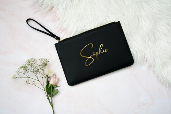 Clutch Bridal Wedding Bag Groomswoman Bridesmaid Personalized with Name Bridal Bag Handbag Gift Idea Mother's Day Pouch Jga