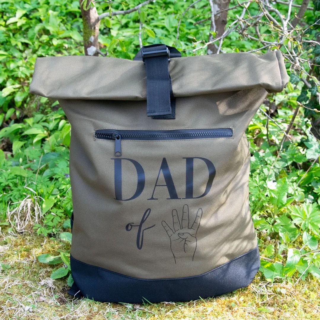 Roll Top Backpack DAD Of MOM Backpack Dad Backpack Etsy