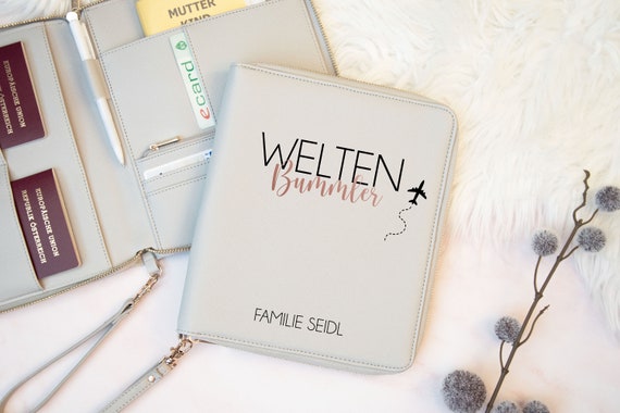 Familien Organizer, Reiseorganizer , Impfpass, Travelorganizer, U-Heft  Hülle, personalisierter Organizer,Weihnachtsgeschenk, Reisepass, - .de