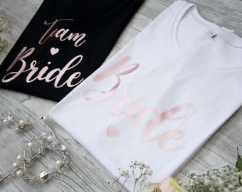 Jga Shirt personalisiert, Team Braut Shirts Jga, Junggesellinnenabschied T-Shirts, Hochzeit, Geschenk Braut, Brautjungfern, Trauzeugin