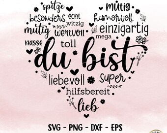 Mother's Day plotter file, heart you are svg, digistamp mom, laser file Mother's Day, Cricut, German sayings, grandma heart, best mom clipart png
