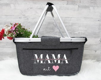 Shopping basket mom personalized, shopper, shopping bag, Mother's Day gift, gift ideas, Christmas gift mom, birthday gift