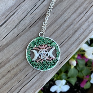 Celtic Triple Moon Necklace