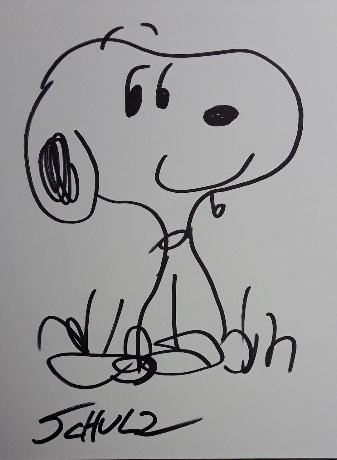Peanuts Cartoon Dog Comic Original Estate Found Drawing Etsy