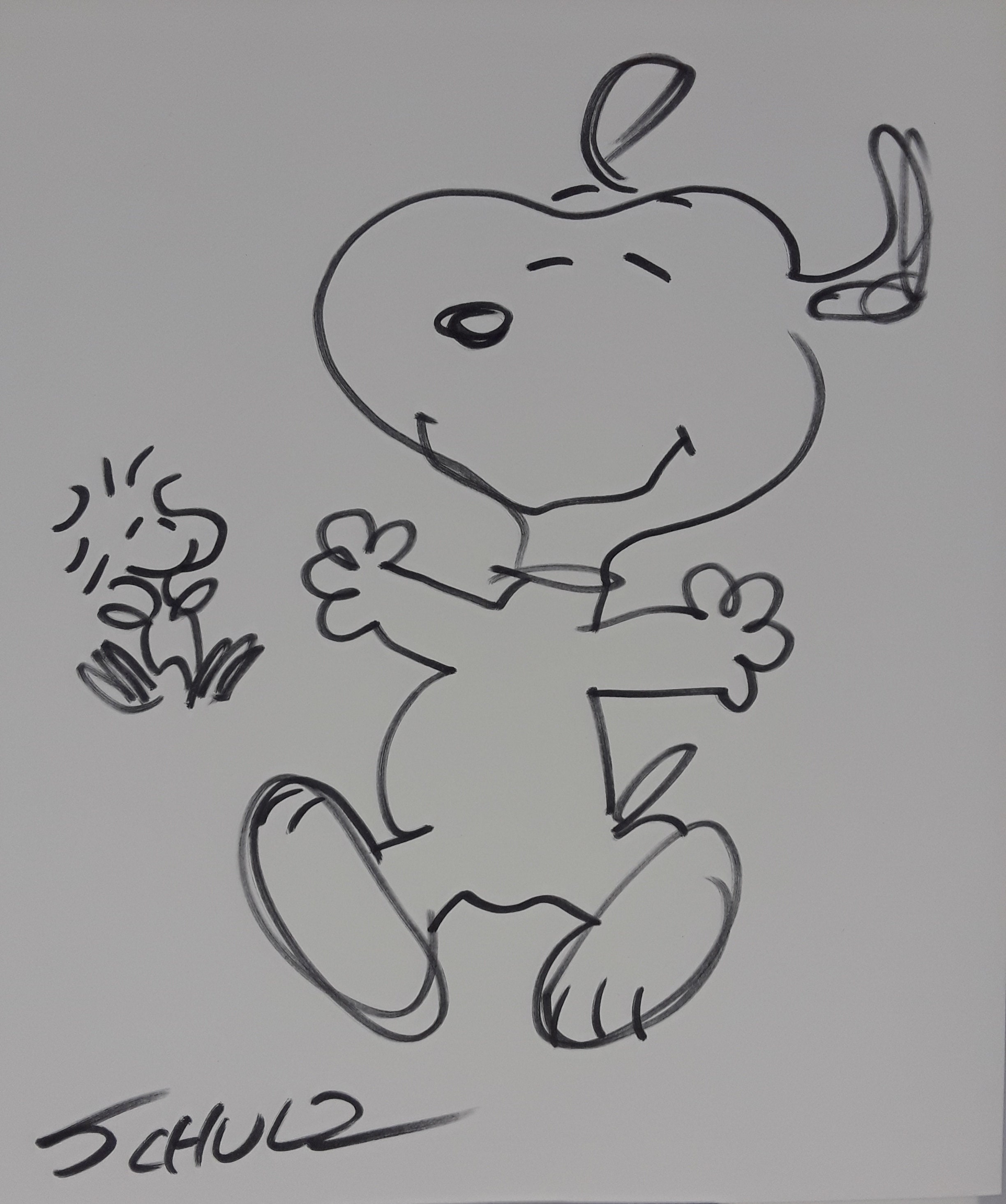 Peanuts Cartoon Dog Comic Original Estate Found Drawing Etsy