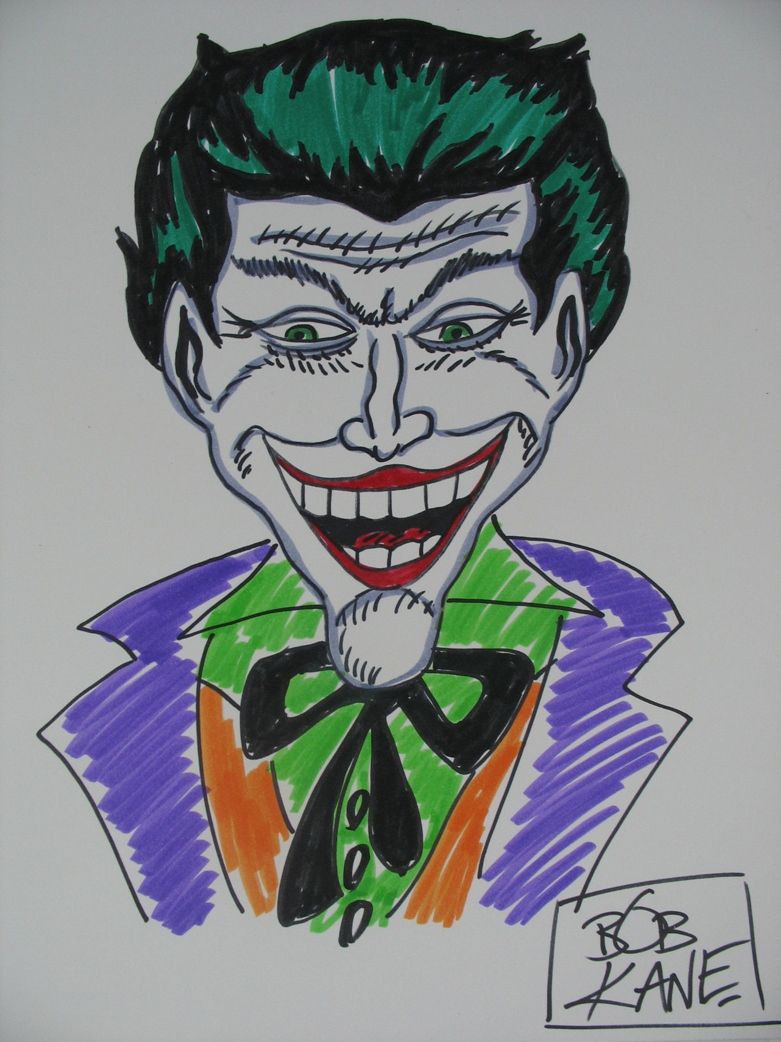 The Joker Bob Kane Batman Original Estate Found Drawing - Etsy