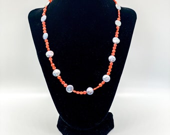 Collier Femme En Perles Noires De Tahiti, Corail Rouge Et Grenats - Monture Argent Fin - Marque ROSEMIMOSA - Neuf Avec étiquettes