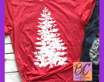 Grunge angustiado árbol de Navidad svg, jpg, png, imágenes prediseñadas, Navidad svg, vacaciones, camisa de Navidad, hierro en, BCDSPurpleO, transferencia de vinilo