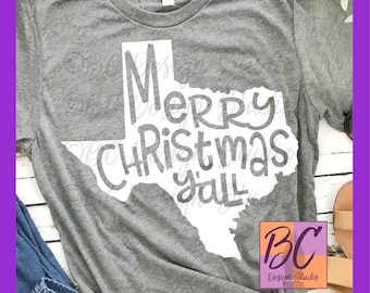 Texas Merry ChristmasY'all svg, jpg, png, Clip-Art, Christmas svg, Christmas Shirt, Texas svg, Iron-On, BCDSPurpleO, Vinyl Transfer
