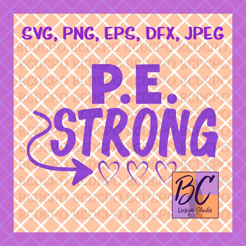 Download PE Strong svg Physical Education svg Gym Coach svg pe | Etsy