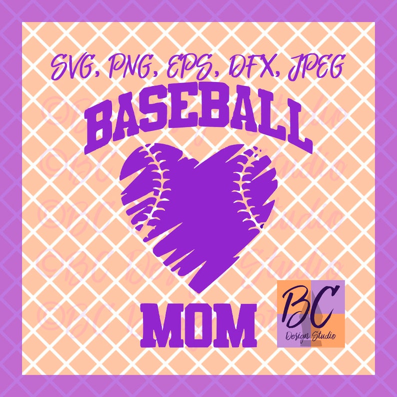 Free Baseball Mom Heart Svg 449 SVG PNG EPS DXF File