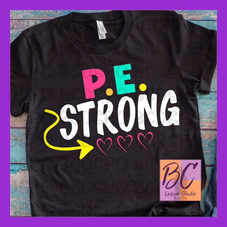 Download PE Strong svg Physical Education svg Gym Coach svg pe | Etsy