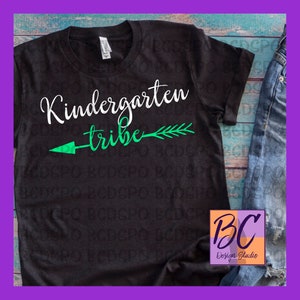 Kindergarten Tribe svg, Teacher svg, Kindergarten svg, arrow, shirt, tribe svg, png, SVG, dxf, school, teacher team, BCDS Purple O, BCDSPO