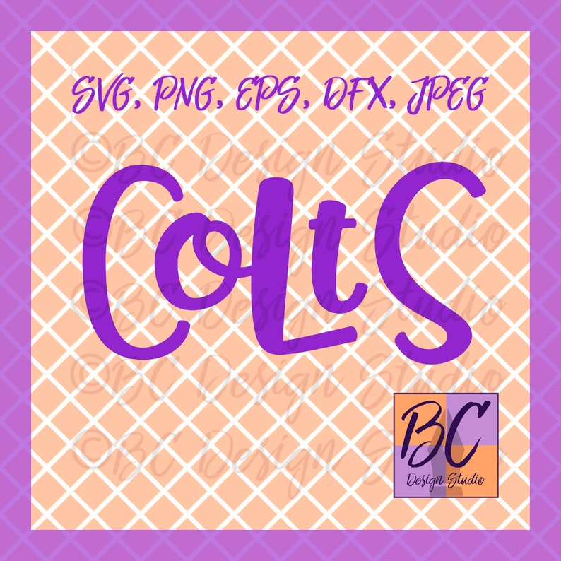COLTS Team Sports Name svg jpg dxf eps png clip art Etsy
